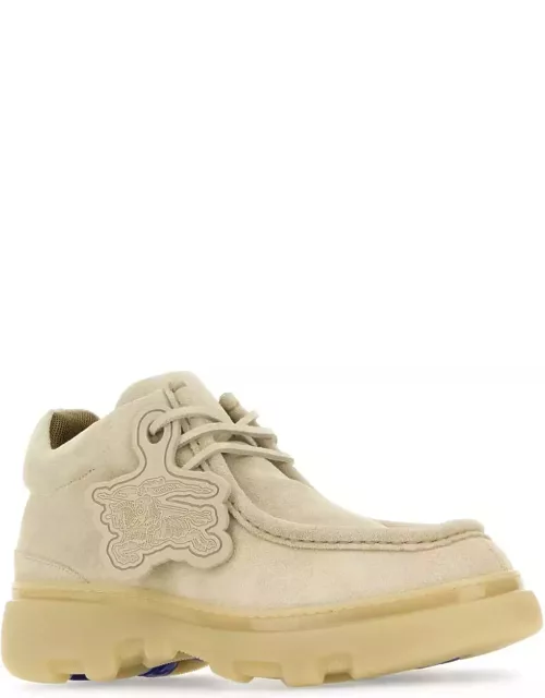 Burberry Sand Suede Creeper Lace-up Shoe