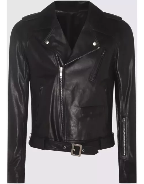 Rick Owens Black Leather Jacket