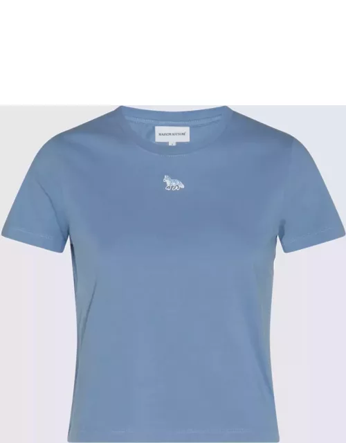 Maison Kitsuné Blue Cotton T-shirt