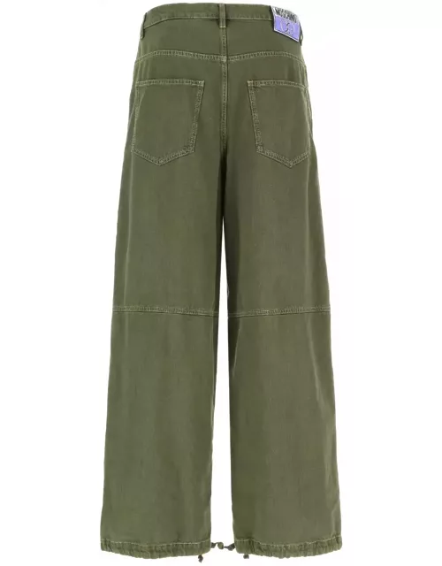 Moschino Army Green Denim Cargo Pant