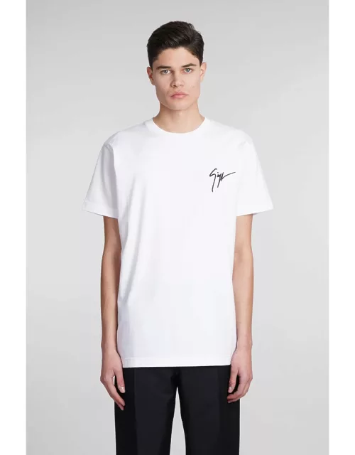 Giuseppe Zanotti Lr01 T-shirt In White Cotton
