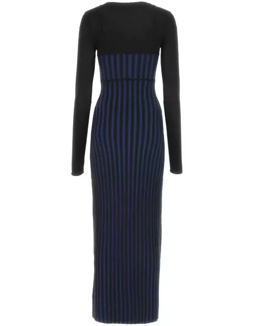 Dion Lee Two-tone Wool Blend Long Dres