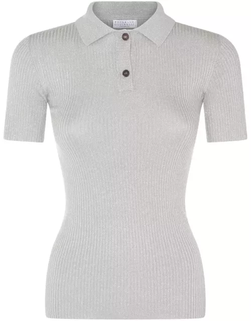 Brunello Cucinelli Short-sleeved Knitted Polo Top