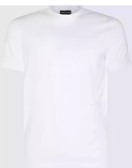 Giorgio Armani White Stretch Viscose T-shirt