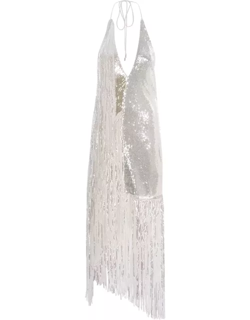 Rotate by Birger Christensen Dress Rotate Made With Fringes And Sequin