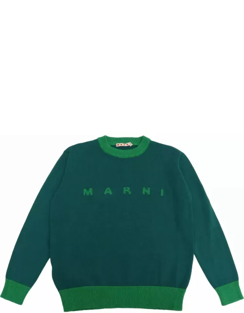 Marni Green Logo Sweater