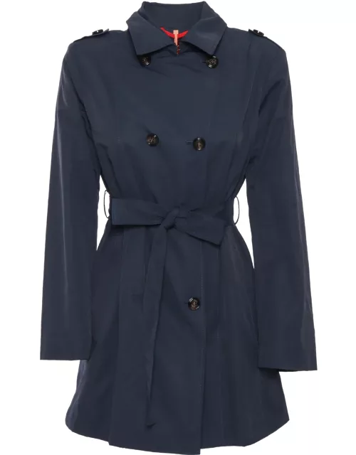 Max & Co. Blue Double-breasted Trench Coat