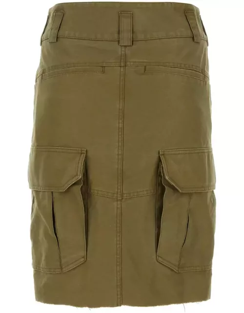 Givenchy Army Green Cotton Skirt