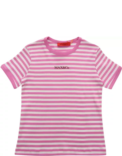 Max & Co. Pink Striped T-shirt