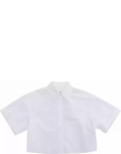 MM6 Maison Margiela White Cropped T-shirt