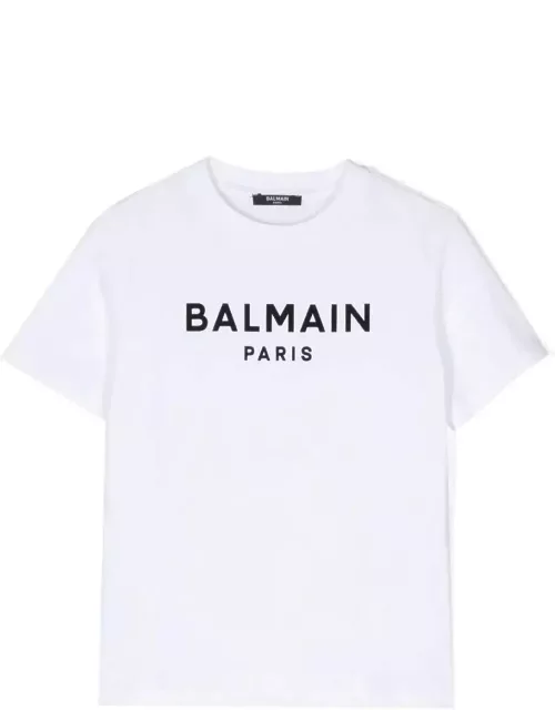 Balmain White T-shirt With 3d Logo Print
