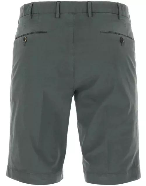 PT Torino Grey Stretch Cotton Bermuda Short