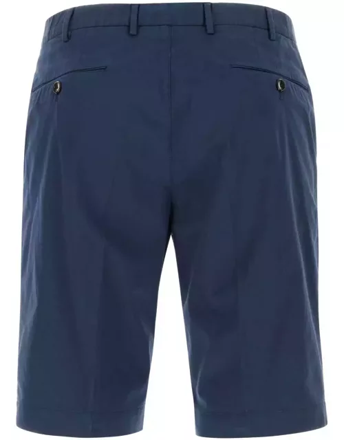 PT01 Blue Stretch Cotton Bermuda Short