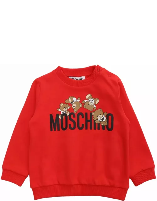 Moschino Red Sweatshirt With Print