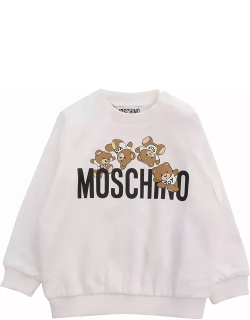 Moschino White Sweatshirt With Print