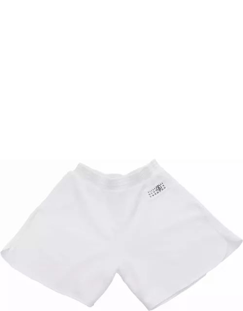 MM6 Maison Margiela White Sweatshirt Short