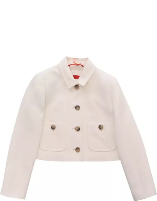 Max & Co. White Cropped Jacket