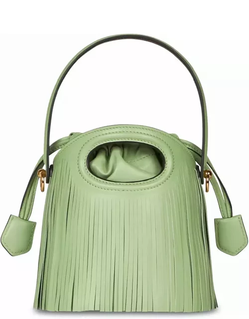 Etro Green Saturno Mini Bag With Fringe