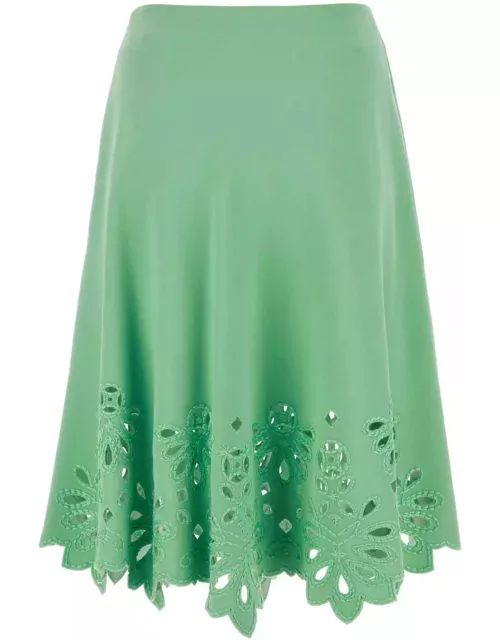 Ermanno Scervino Green Cady Skirt