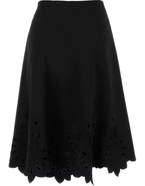 Ermanno Scervino Black Cady Skirt