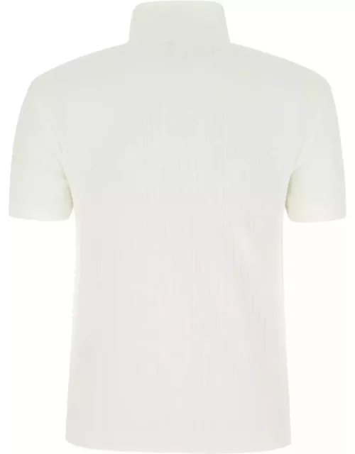 Lacoste White Stretch Viscose Blend Polo Shirt