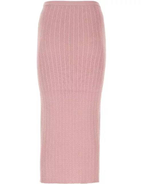 Alessandra Rich Pink Stretch Cotton Blend Skirt