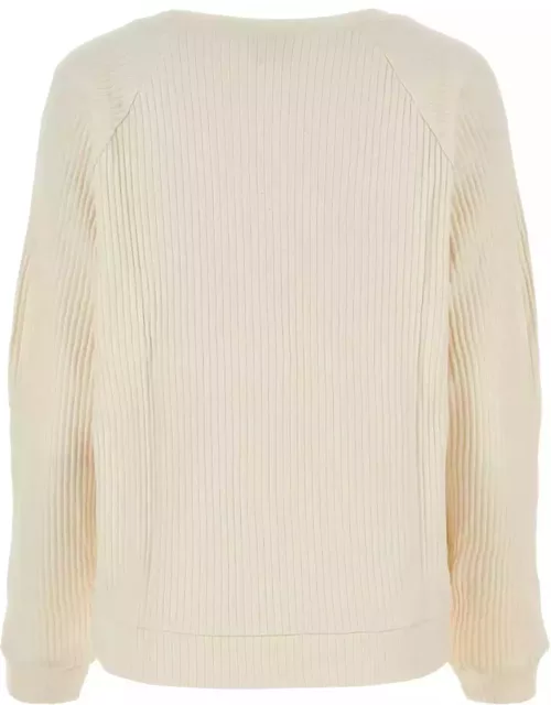 Baserange Ivory Cotton Sweatshirt