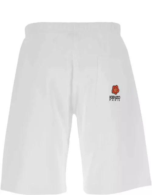 Kenzo White Stretch Cotton Bermuda Short