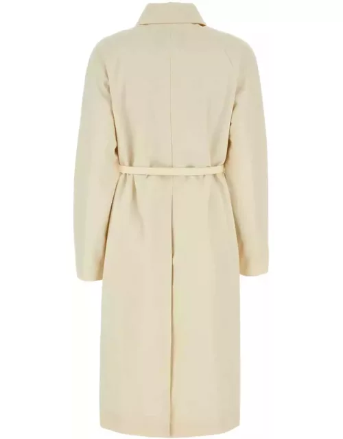 Fendi Ivory Polyester Blend Overcoat