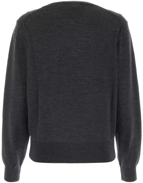 Ami Alexandre Mattiussi Dark Grey Wool Sweater