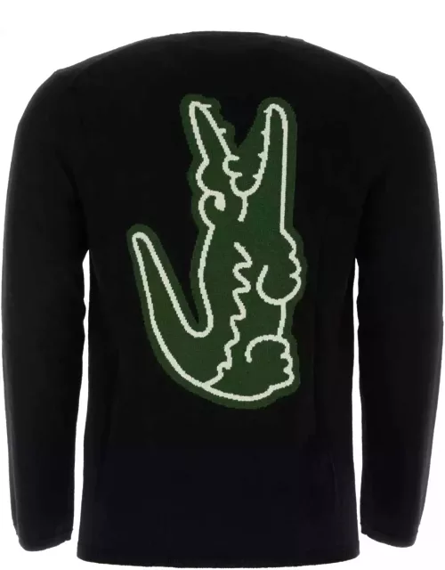 Comme des Garçons Shirt Black Wool Comme Des Garã§ons Play X Lacoste Sweater