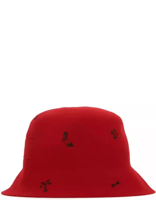 Super Duper Hats Red Felt Freya Bucket Hat