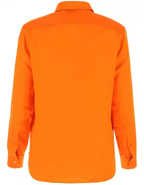 Ami Alexandre Mattiussi Orange Satin Shirt