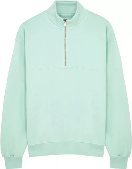 Colorful Standard Half-zip Cotton Sweatshirt - Mint - M (UK12 / M)