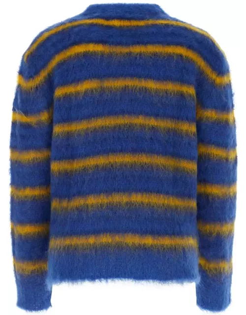 Marni Blue And Yellow Wool Knitwear
