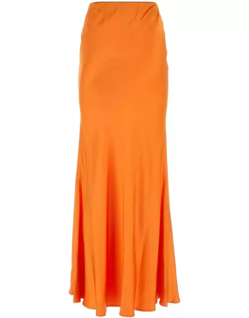 Hebe Studio Orange Satin Kate Skirt