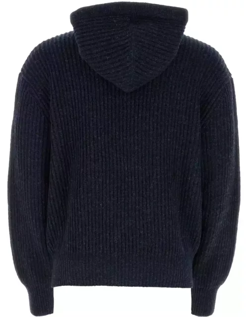 Ami Alexandre Mattiussi Midnight Blue Wool Sweatshirt
