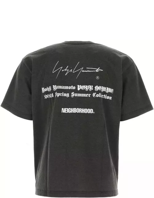 Dark Grey Cotton Yohji Yamamoto X Neighborhood T-shirt