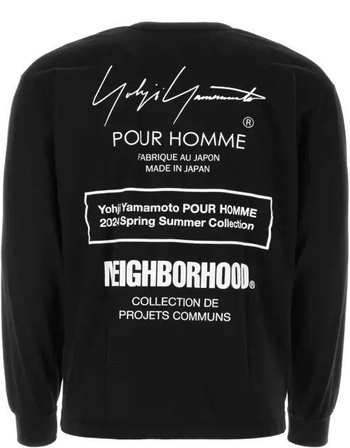 Black Cotton Yohji Yamamoto X Neighborhood T-shirt