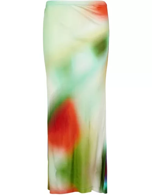 Siedres Lilt Printed Jersey Midi Skirt - Multicoloured - L (UK14 / L)