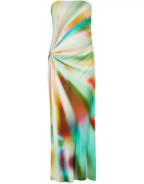 Siedres Misty Printed Jersey Maxi Dress - Multicoloured - L (UK14 / L)