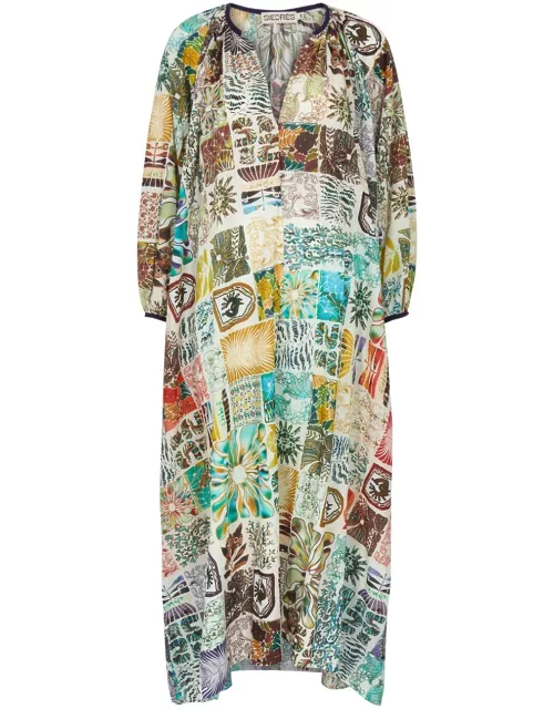 Siedres Talia Patchwork Cotton-voile Maxi Dress - Multicoloured - 38 (UK10 / S)