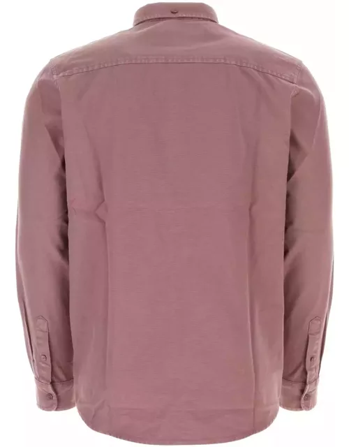 Carhartt Antiqued Pink Cotton L/s Bolton Shirt