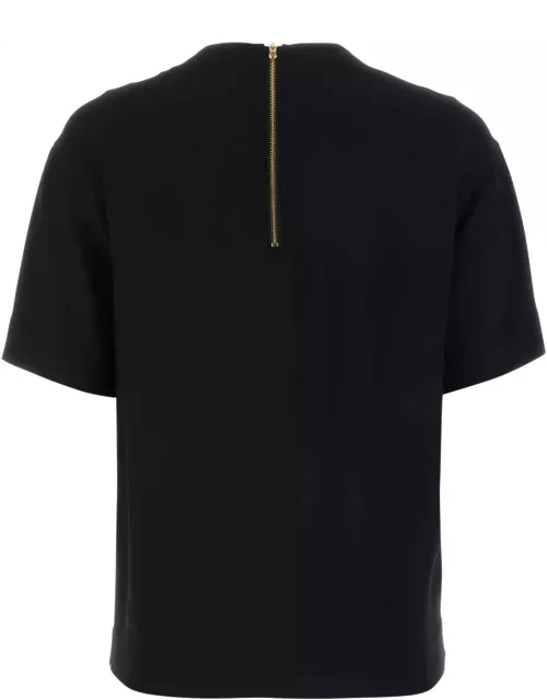 Moschino Black Crepe T-shirt