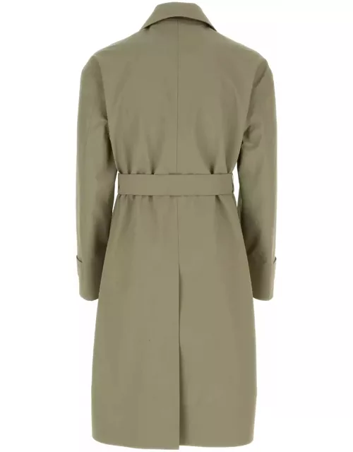 Jil Sander Army Green Cotton Trench Coat