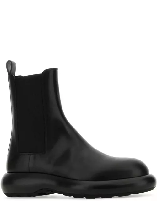 Jil Sander Black Leather Chelsea Ankle Boot