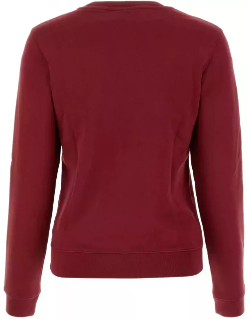 Maison Kitsuné Brick Red Cotton Sweatshirt