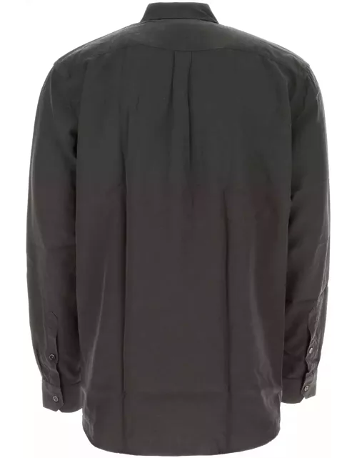 Our Legacy Graphite Lyocell Blend Initial Shirt