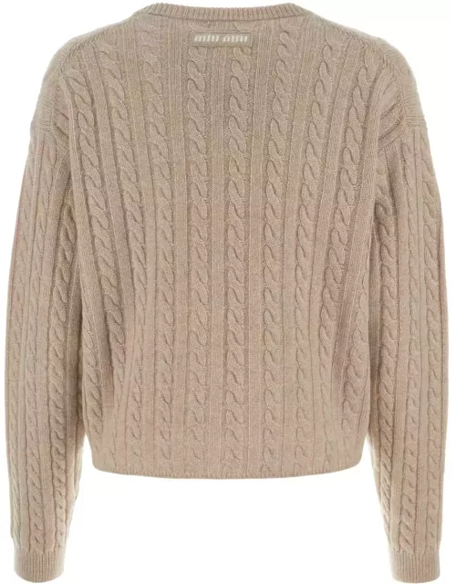 Miu Miu Sand Cashmere Sweater