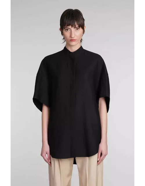Stella McCartney Shirt In Black Linen